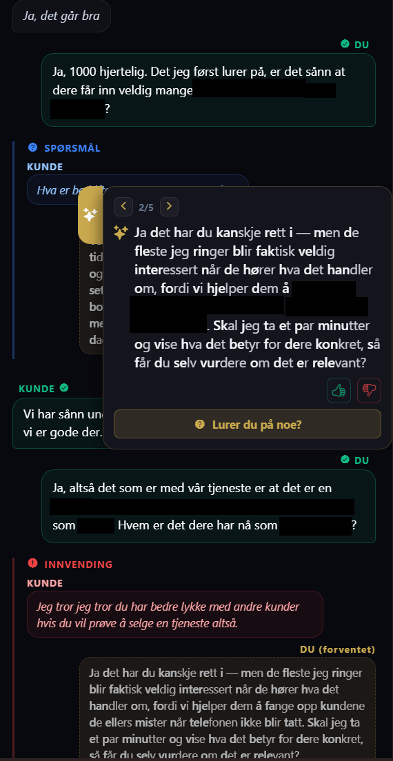 Kikkback — AI-coach + Lead-scoring